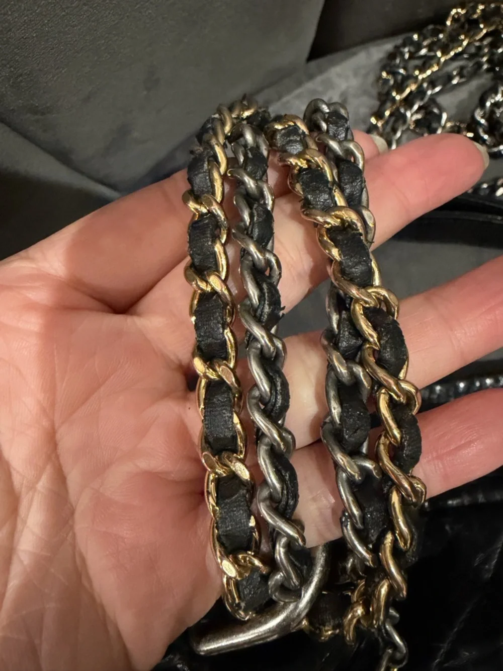 CHANEL Aged Calfskin Quilted Large Gabrielle Hobo Bag Black - Picture 6 of 16